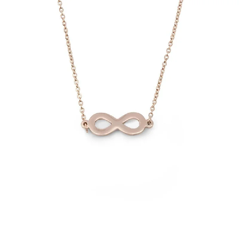 high-quality necklaces for women-Stainless Steel Necklace Love Infinity RoseGold Plated