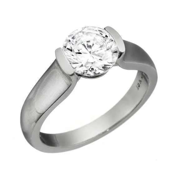 modern engagement rings for women-Modern Solitaire Engagement Rings - Tension Mounting