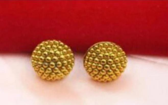 drop earrings for women-Pooja Bangles Gold Plated Stud Earrings