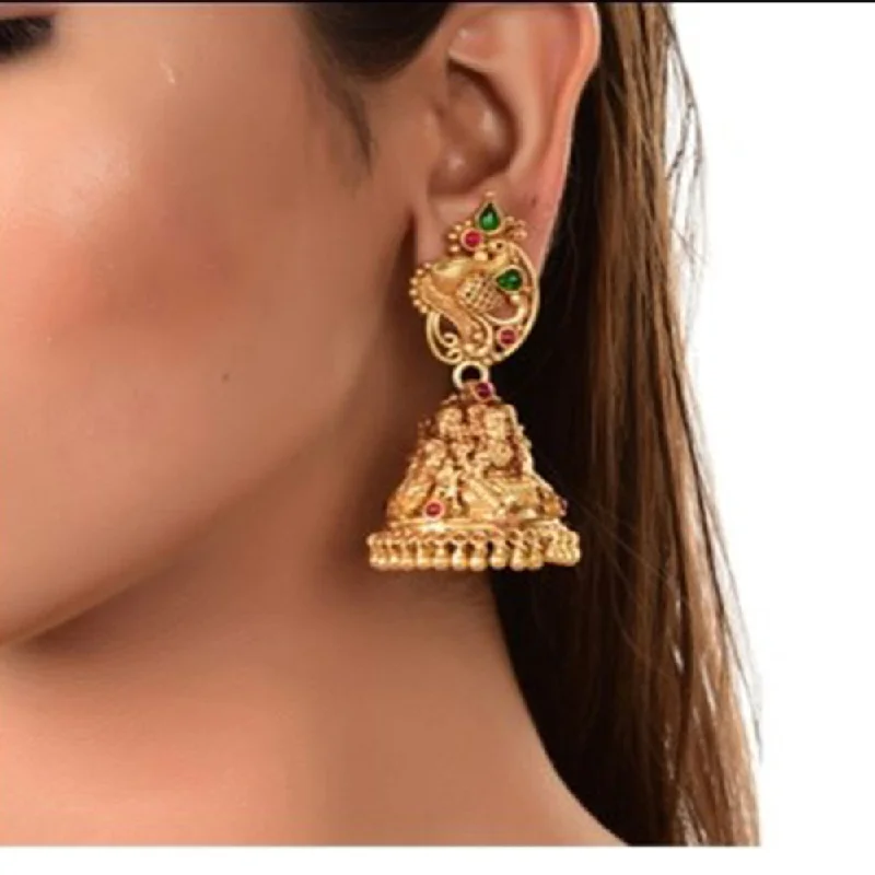 pearl earrings for women-Silver Mountain Gold Plated Jhumki Earrings