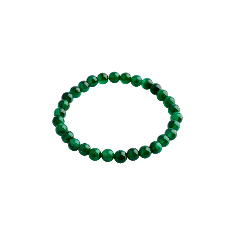 chic bangles for women-POWERSTONE bracelet, green agate