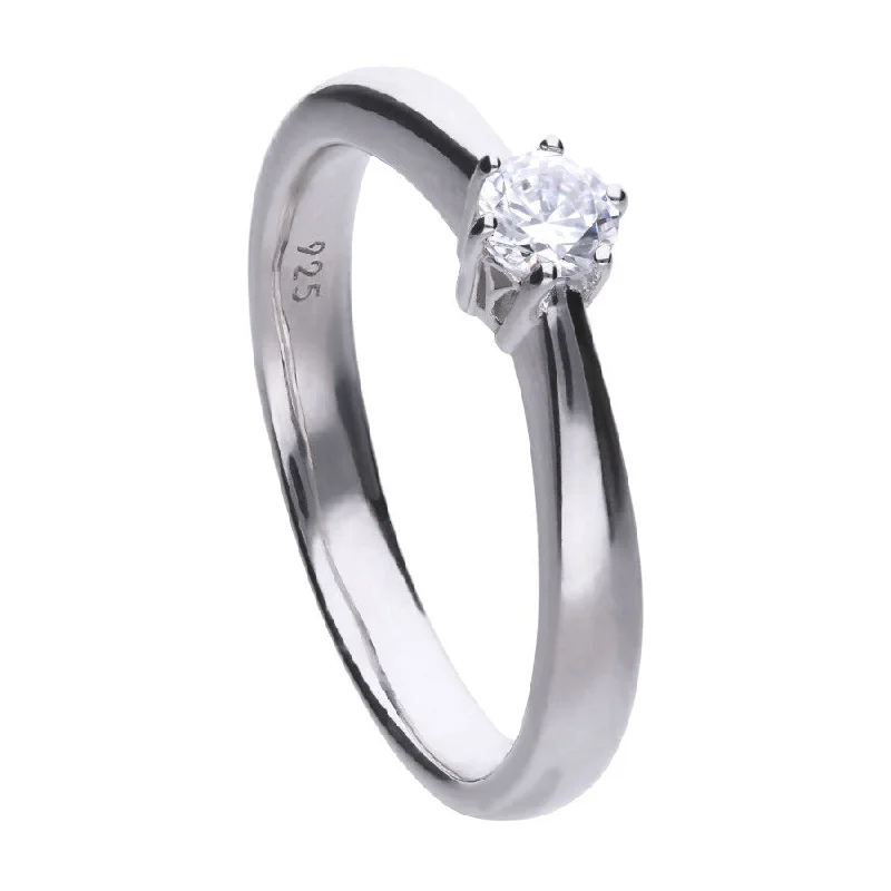 trendy rings for women-Claw Set 0.25 Carat Solitaire Ring - R3617