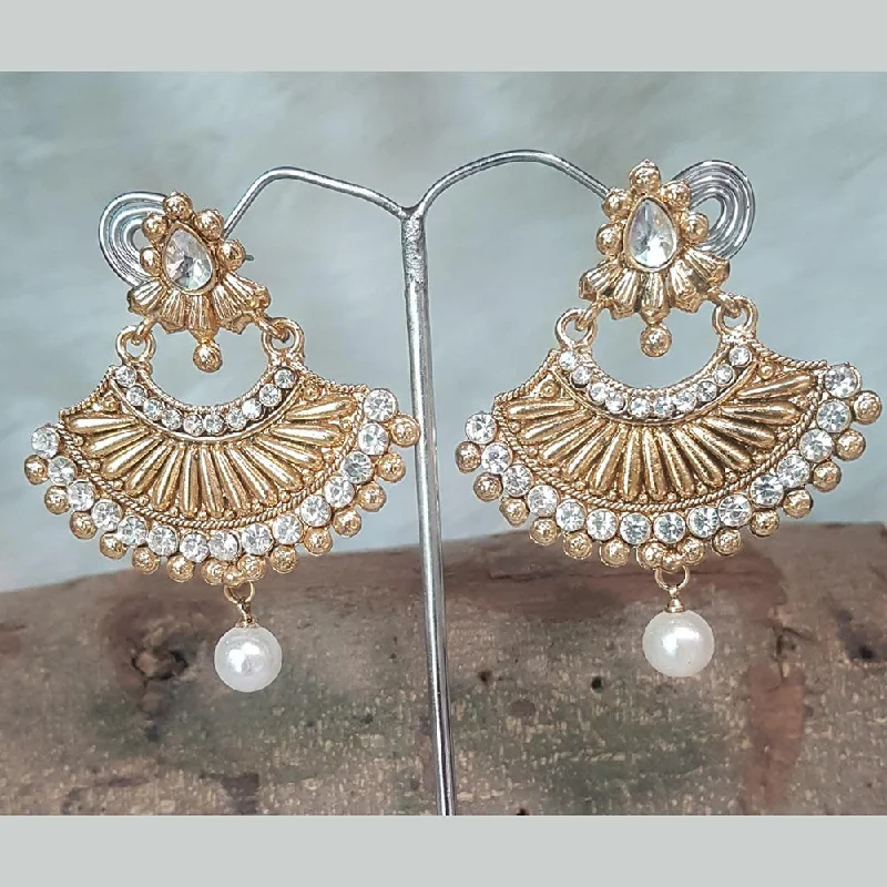 rose gold earrings for women-Shreeji Gold Plated Dangler Earrings Earrings