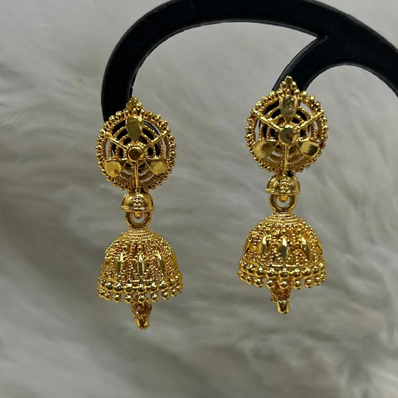 fashion earrings for women-Infinity Jewels Gold Plated Jhumki Earrings