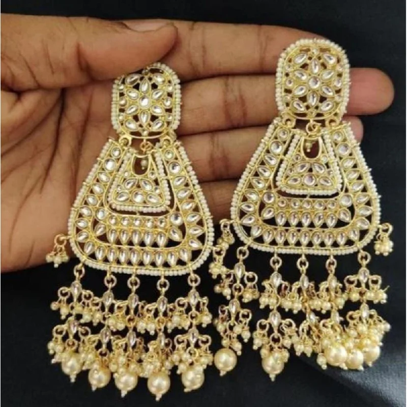 dangling earrings for women-Akruti Collection Gold Plated Dangler Earrings