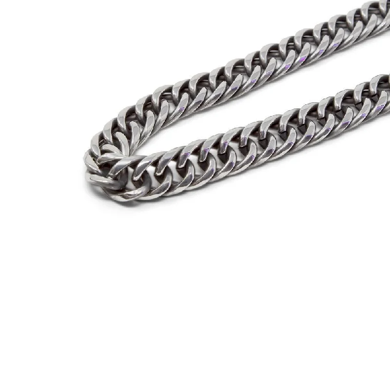 vintage necklaces for women-Stainless Steel Curb Chain Necklace