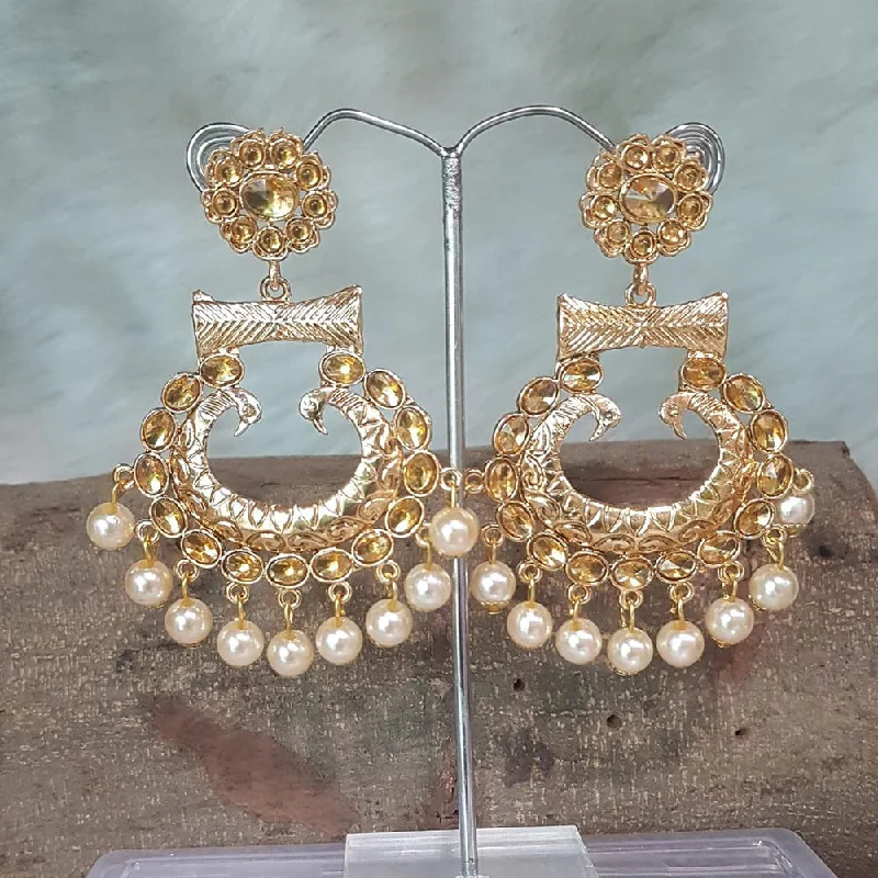 gold-plated earrings for women-Shreeji Gold Plated Dangler Earrings Earrings