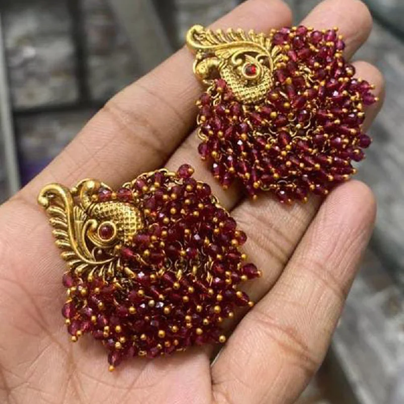 birthstone earrings for women-Manisha Jewellery Gold Plated Dangler Earrings