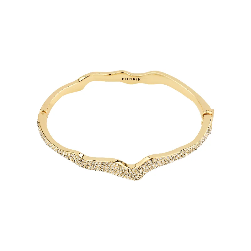 fashion bangles for women-CONNECT crystal bracelet gold-plated