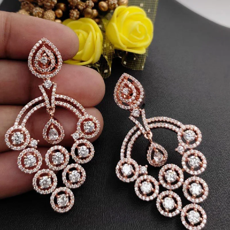 trendy diamond earrings for women-Manisha Jewellery American Diamond Earrings