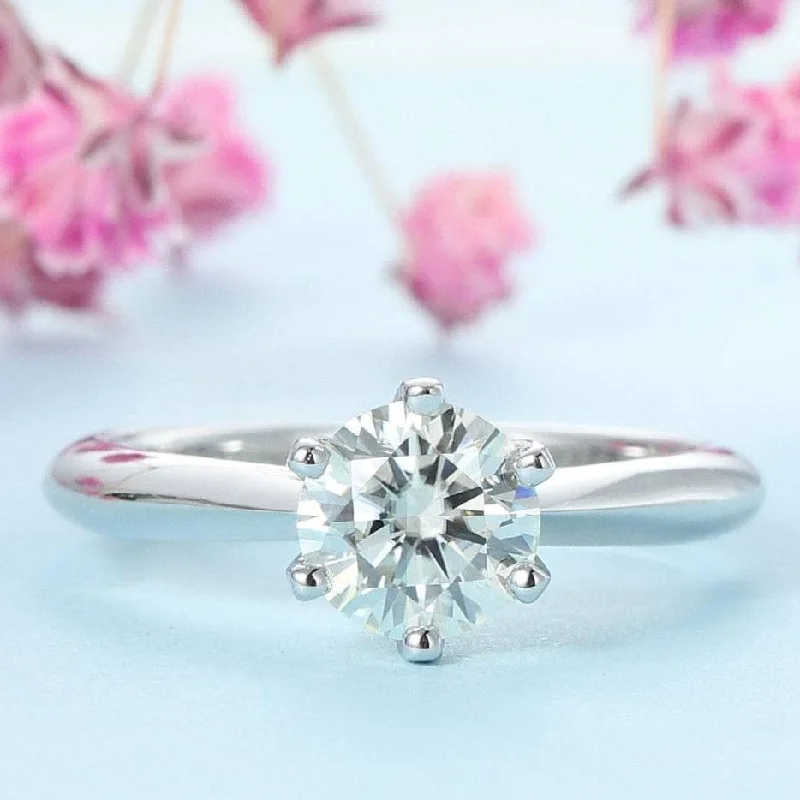 handmade engagement rings for women-3.0 Ct Classic 6 Prong Round Cut Diamond Engagement Ring