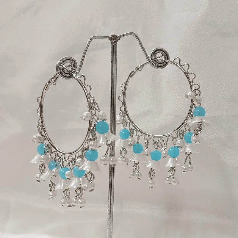 creative earrings for women-Bhavi Jewels Silver Plated Dangler Earrings