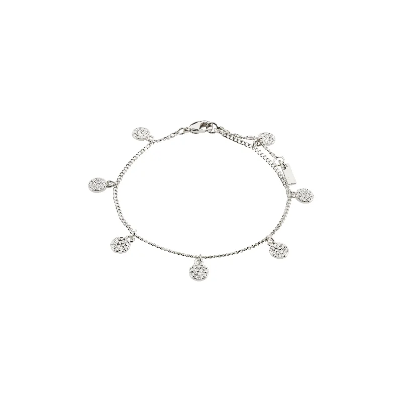 pearl bangles for women-CHAYENNE crystal bracelet silver-plated