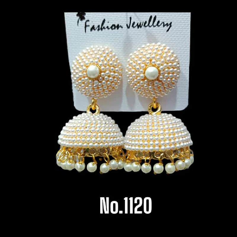 gold hoop earrings for women-Manisha Jewellery Gold Plated Jhumki Earrings