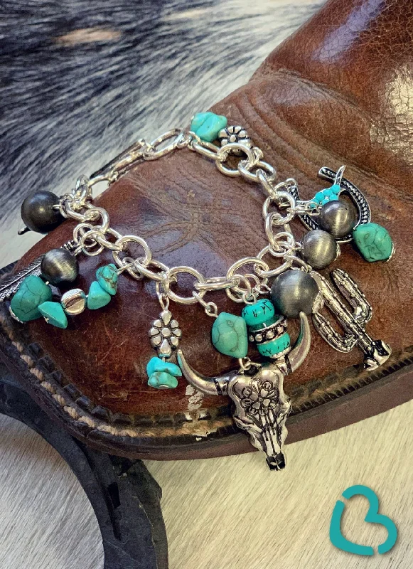 wedding bracelets for women-Take No Bull Charm Bracelet