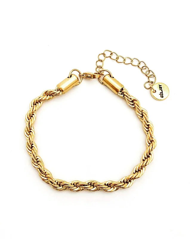 chic bangles for women-Blossom Rope Chain Bracelet