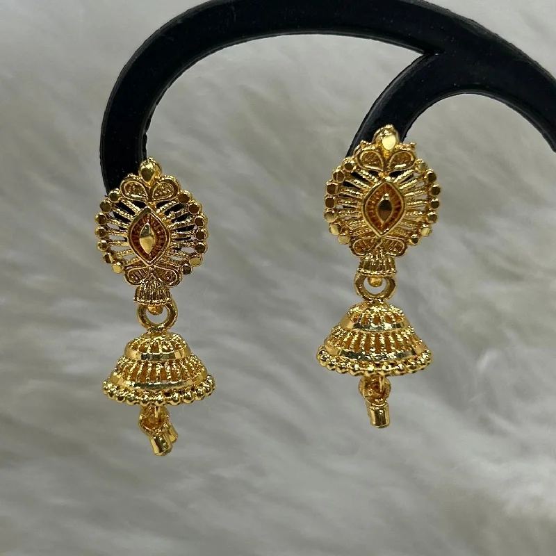 unique earrings for women-Infinity Jewels Gold Plated Jhumki Earrings