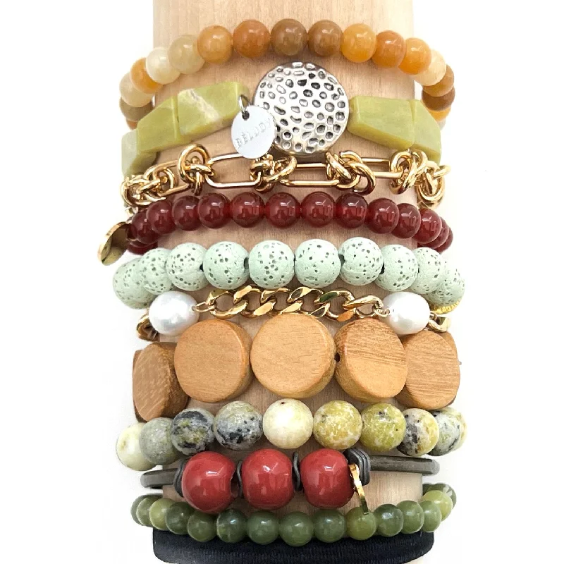 luxury bracelets for women-Earth Tones Mix Bracelet Collection