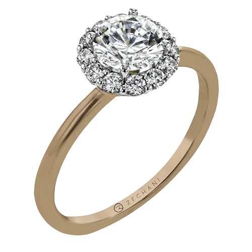 affordable gold engagement rings for women-Zeghani Engagement Ring ZR1589