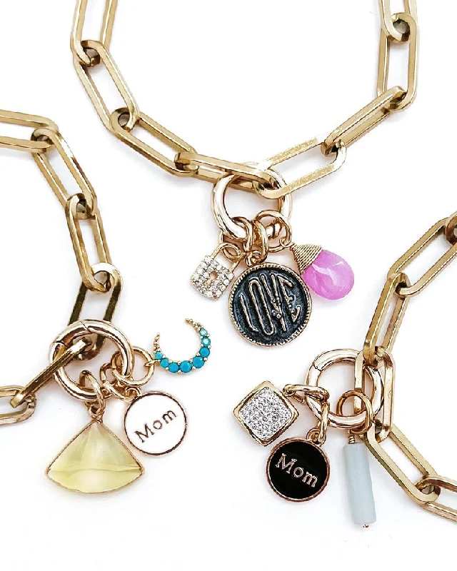 simple charm bracelets for women-Mom Charm Bracelet || Choose Style