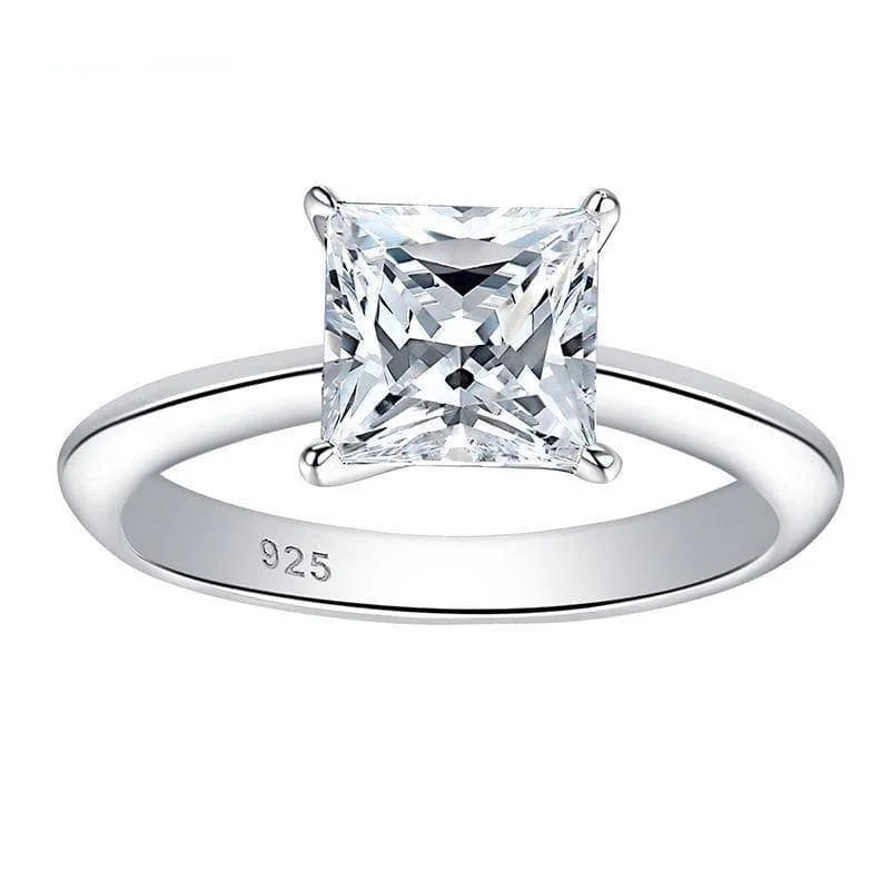 modern engagement rings for women-1.25ct Princess Cut Created Diamond Engagement Ring