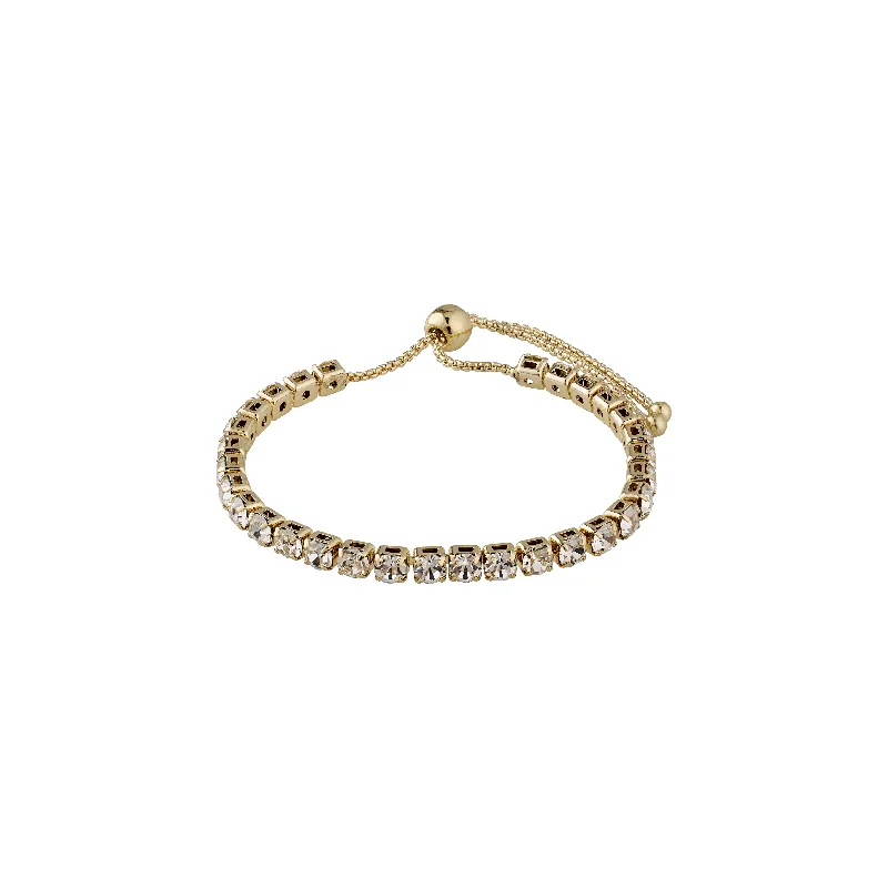 custom bracelets for women-LUCIA crystal bracelet gold-plated