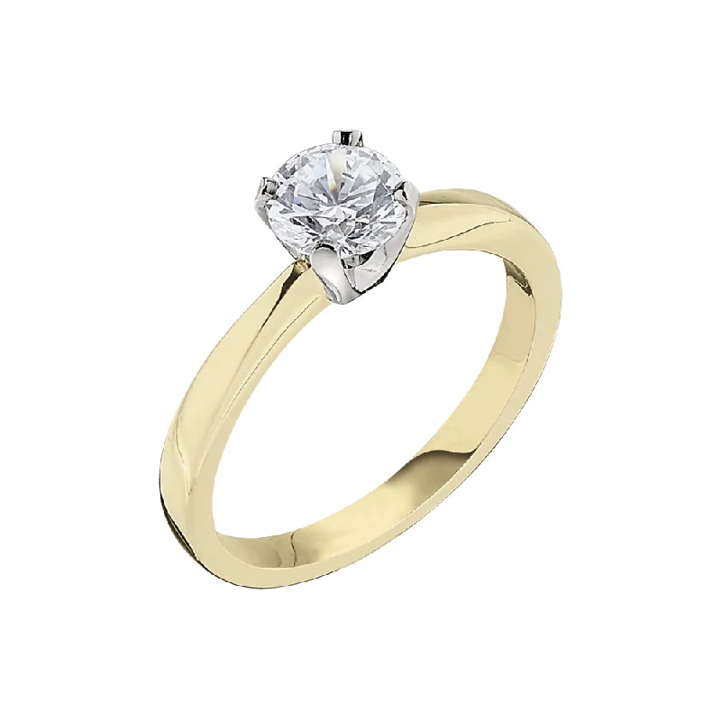 wedding engagement rings for women-Sleek Pinched Solitaire Engagement Ring Setting