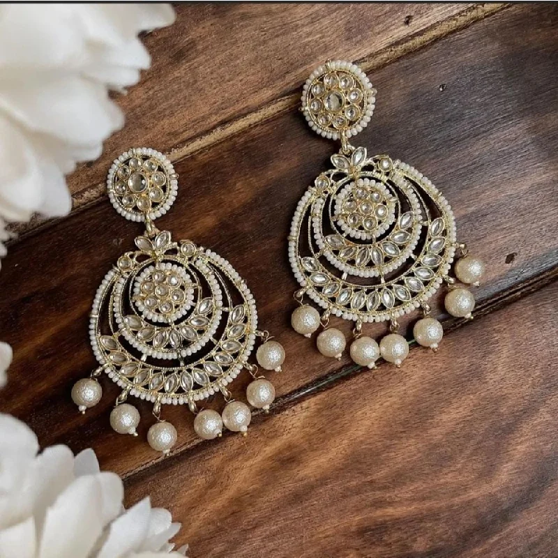 custom gold earrings for women-Akruti Collection Gold Plated Dangler Earrings