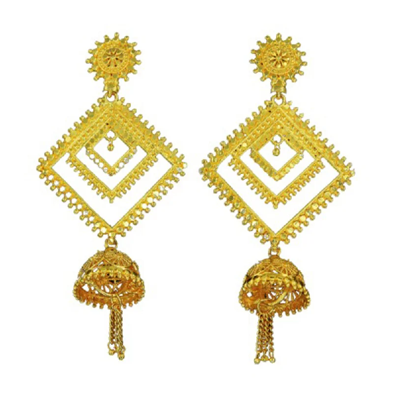 custom earrings for women-Mahavir Gold Plated Dangler Earrings