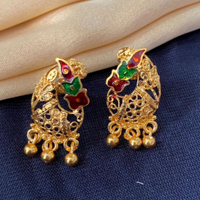 trendy earrings for women-Mahavir Forming Gold Plated Dangler Earrings