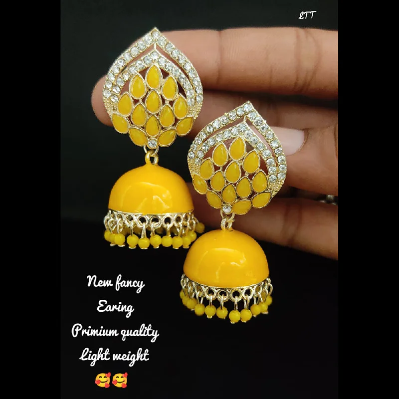 luxurious hoop earrings for women-Lucentarts Jewellery Gold Plated Jhumki Earrings