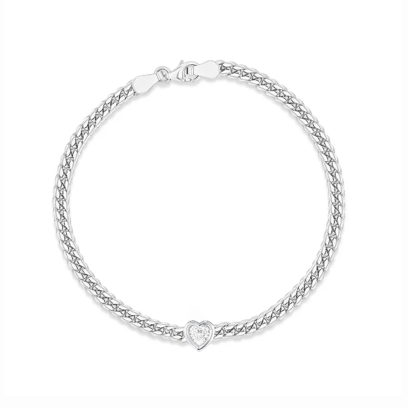 silver bracelets for women-Cuban Amor Bracelet