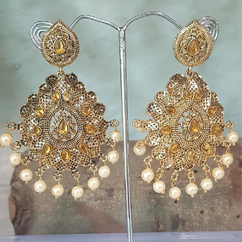 modern earrings for women-Shreeji Gold Plated Dangler Earrings Earrings