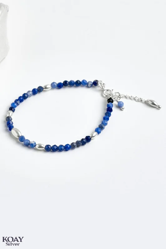 simple gemstone bracelets for women-Sodalite Stones Bracelet