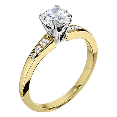 beautiful engagement rings for women-Classic Tapered Channel Set Engagement Ring Setting