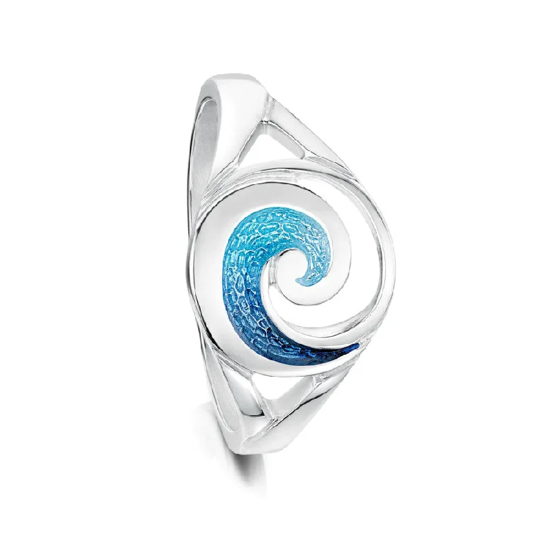 unique rings for women-Pentland Sterling Silver and Enamel Ring - ER51-PENT