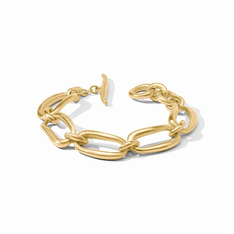 cuff bracelet sets for women-Wave Link Bracelet