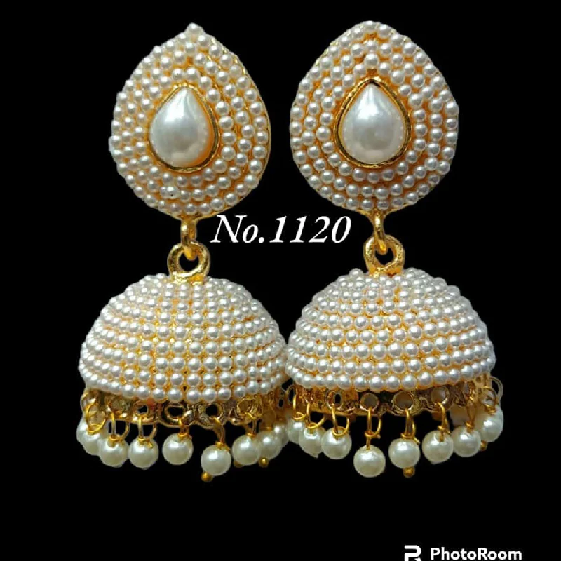 simple stud earrings for women-Manisha Jewellery Gold Plated Jhumki Earrings