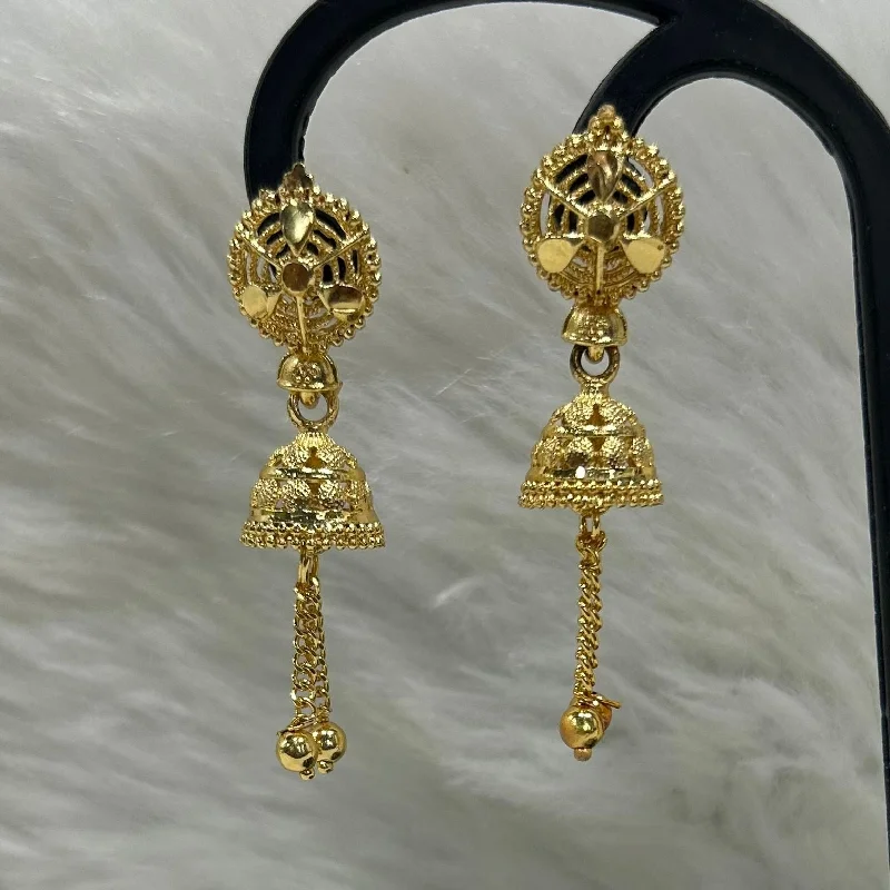 modern earrings for women-Infinity Jewels Gold Plated Jhumki Earrings