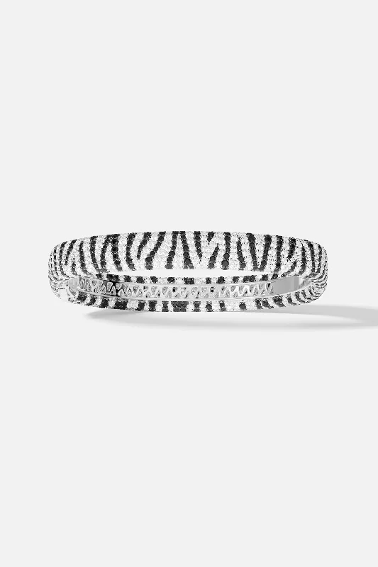 high-end bangles for women-Zebra Bangle